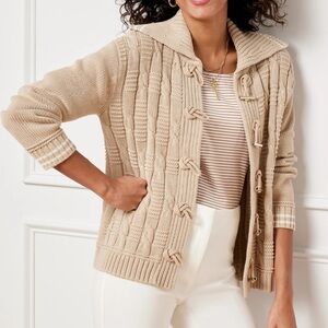 Talbots Cable Knit Coatigan